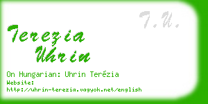 terezia uhrin business card