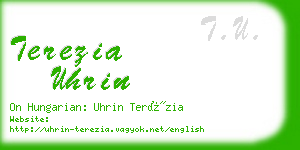terezia uhrin business card